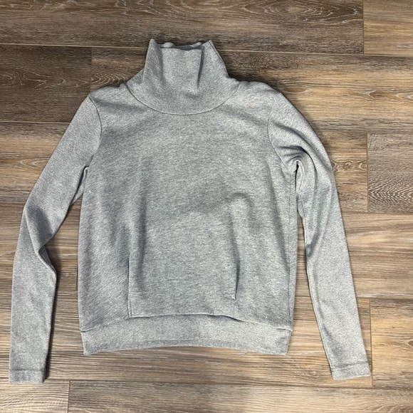 ALO Yoga Tops - ALO Yoga Light Gray Turtleneck Sweater